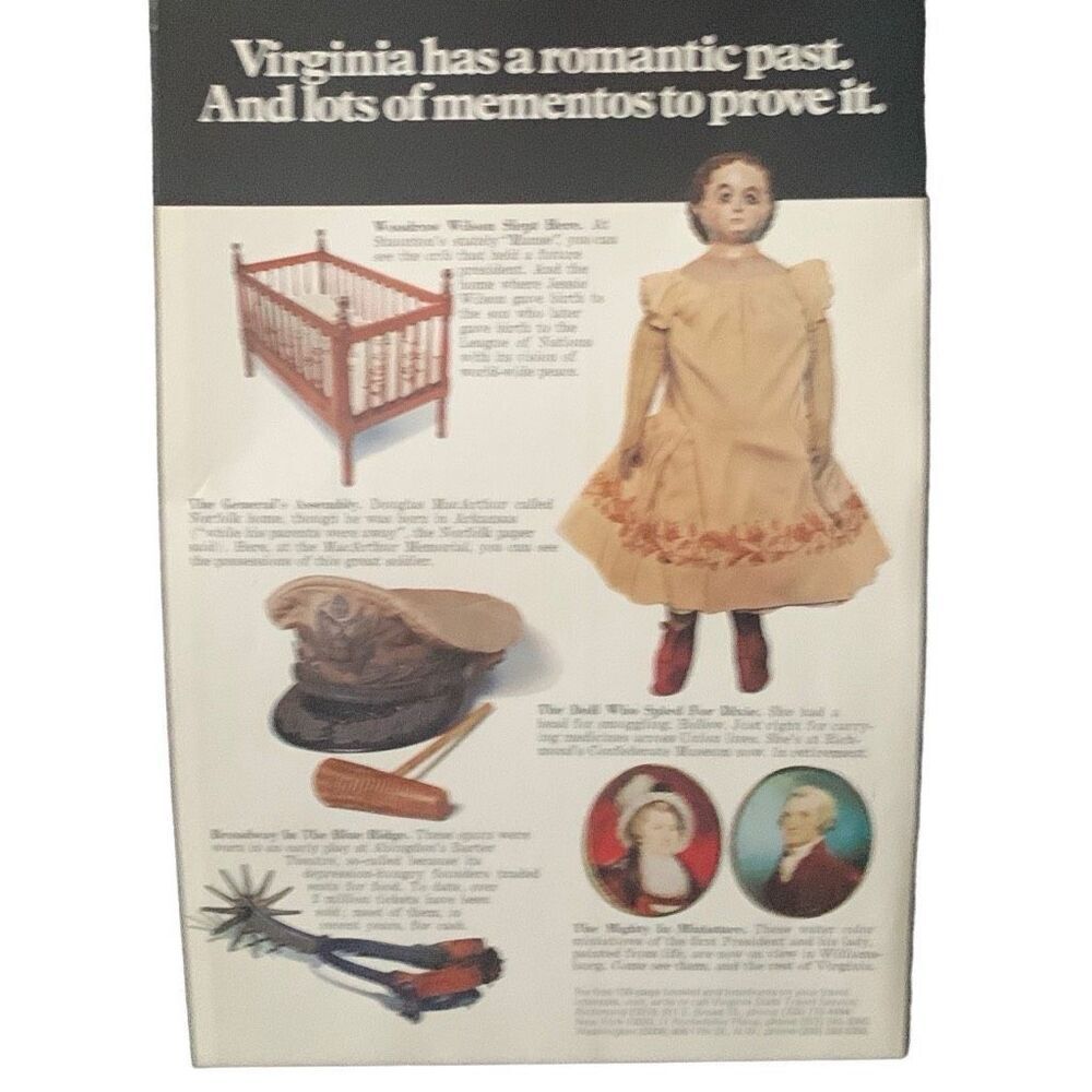 Vintage 1969 Virginia Romantic Past Ad Advertisement